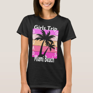 T-shirt Voyage de filles Miami Beach Anniversaire Garderie