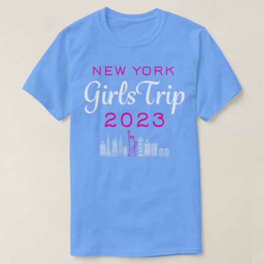 T-shirt Voyage de filles New York 2023 (Design devant)
