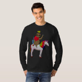 T-shirt Voyage De La Fente Sur Une Unicorne (Devant entier)