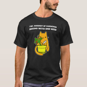 T-shirt Voyage de plantation de jardinier de chat Citation