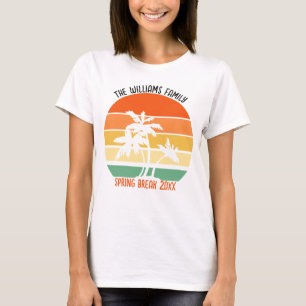 T-shirt Voyage de vacances de printemps Plage Coucher de s