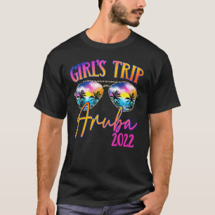 T-shirt Voyage des filles Aruba 2022 Lunettes de soleil co