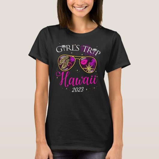 T-shirt Voyage Des Filles Hawaii 2023 Pour Les Femmes Week (Devant)