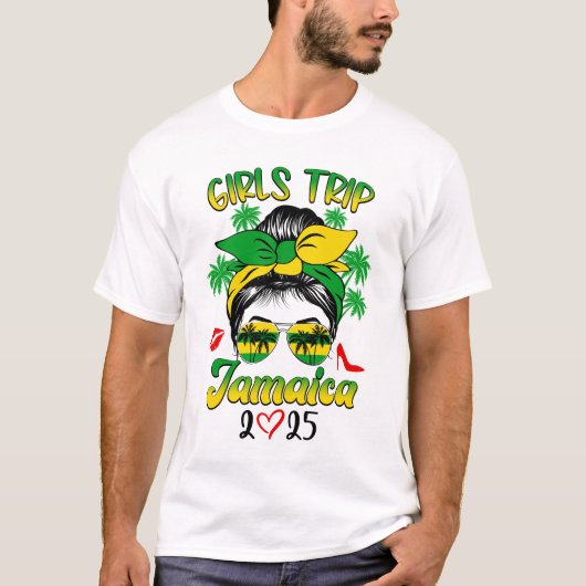 T-shirt Voyage Des Filles Jamaïque 2025 Pour L'Escadron De (Devant)
