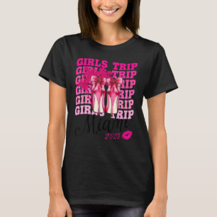 T-shirt Voyage Des Filles Miami 2023 Pour Les Femmes Week-
