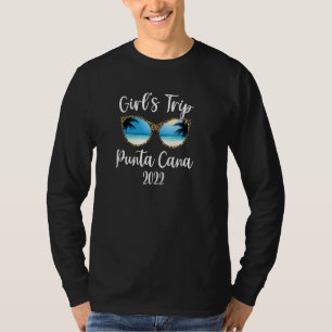 T-shirt Voyage des filles Punta Cana 2022 Plage Lunettes d