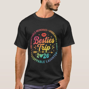 T-shirt Voyage des Meilleures Amies 2026 Souvenirs Filles