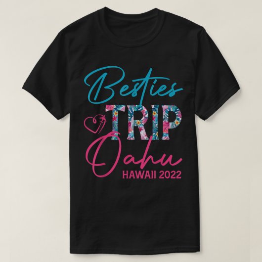 T-shirt Voyage des meilleures amies Oahu Hawaï 2022 tenue (Design devant)