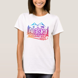 T-shirt Voyage des sœurs en Alaska, vacances, 2024, Voyage