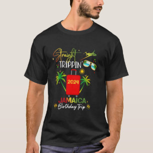 T-shirt Voyage droit Jamaïque vacances 2024 Anniversaire F