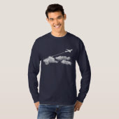 T-shirt Voyage en avion / Avion à réaction / Pilotes cadea (Devant entier)