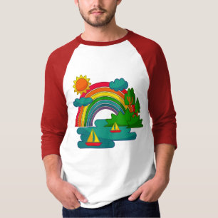 T-shirt Voyage en bateau sous les nuages du soleil et l'ar