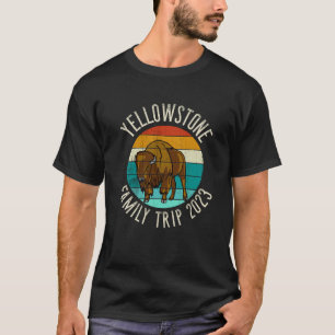 T-shirt Voyage en famille 2023 Bison Yellowstone