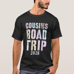 T-shirt Voyage en famille Cousins Vintage 2026 Vacances Su