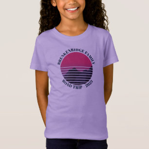 T-Shirt Voyage en famille Crew Mountains Sunset Cute