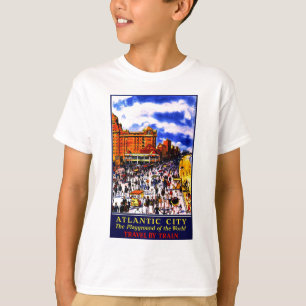 T-shirt Voyage en train de vintage Atlantic City