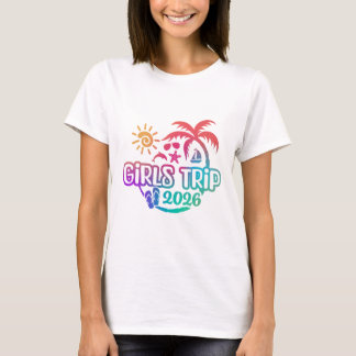 T-shirt Voyage entre filles 2026 ou conception de voyage