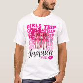 T-shirt Voyage entre filles en Jamaïque 2023 pour le week- (Devant)
