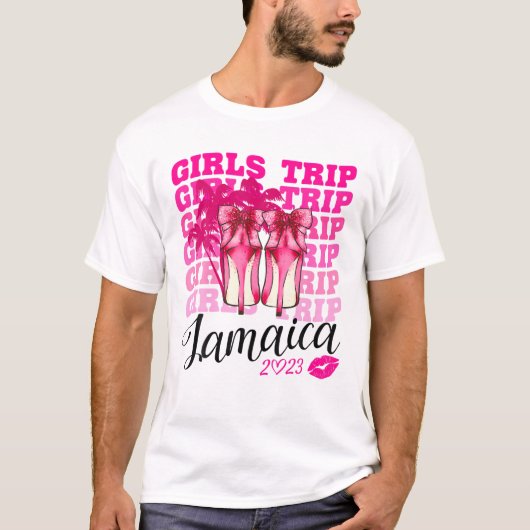 T-shirt Voyage entre filles en Jamaïque 2023 pour le week- (Devant)