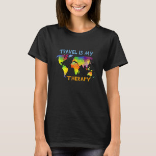 T-shirt Voyage est ma thérapie Voyage Backpacker