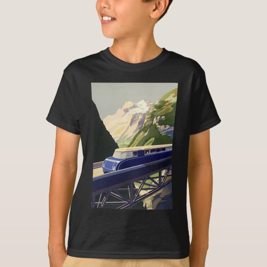 T-shirt Voyage ferroviaire en Europe vintage (Devant)
