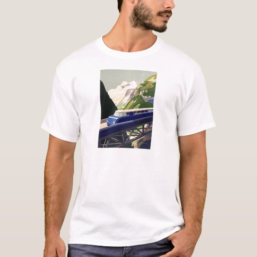 T-shirt Voyage ferroviaire en Europe vintage (Devant)