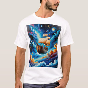 T-shirt Voyage Imaginaire Cosmic Ship pour Dreamer