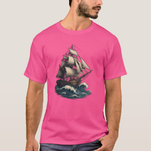 T-shirt Voyage intemporel - Rêves de navigation Vintage
