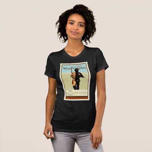 T-shirt Voyage la Virginie Occidentale (Devant entier)