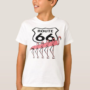 T-shirt Voyage par la route iconique et Flamants roses de
