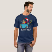 T-shirt Voyage plage (Devant entier)