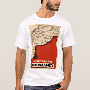 T-shirt Voyage rétro en Normandie, France