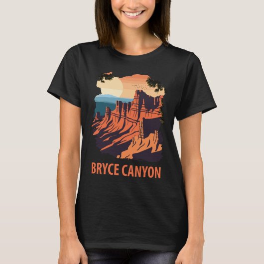 T-shirt Voyage Rouge dans le Parc national de Bryce Canyon (Devant)