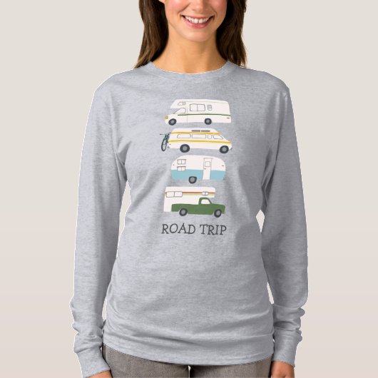 T-shirt VOYAGE ROUTIER Campervan vanlife RV PERSONNALISER  (Devant)