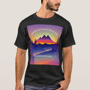 T-shirt Voyage routier PERSONNALISÉ Jusqu'à la montagne