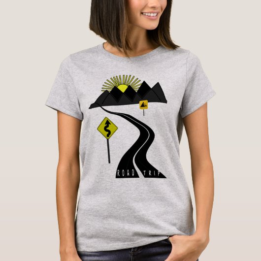 T-shirt voyage sur la route (Devant)