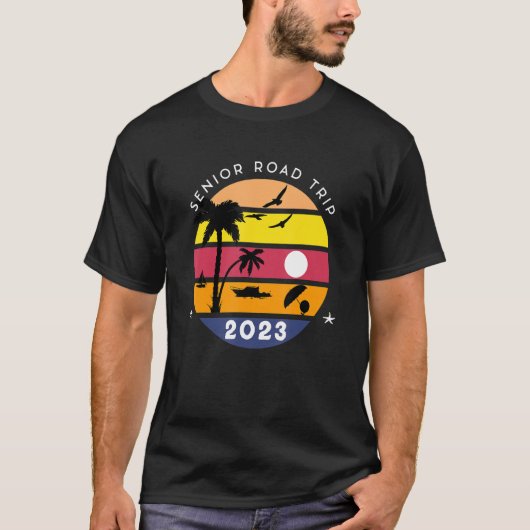 T-shirt Voyage sur la route secondaire 2023 Retro Sunset M (Devant)