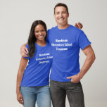 T-shirt Voyage sur le terrain personnalisable Chaperone Bl<br><div class="desc">Personnalisez vos propres t-shirts de chaperon préscolaire,  élémentaire ou moyen-scolaire avec votre couleur bleue pour des sorties sur le terrain et d'autres événements scolaires avec des parents bénévoles comme piste et journée de terrain.</div>