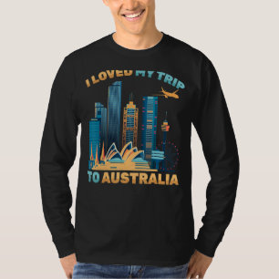 T-shirt Voyage Touristique J'Aime Mon Voyage En Australie