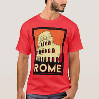 T-shirt voyage vintage de l'Europe de Colisé de Rome