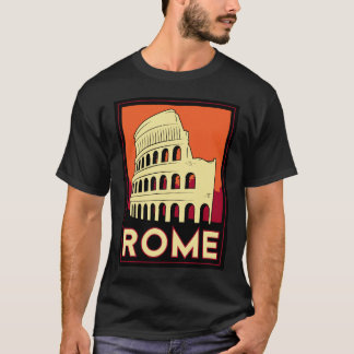 T-shirt voyage vintage de l'Europe de Colisé de Rome