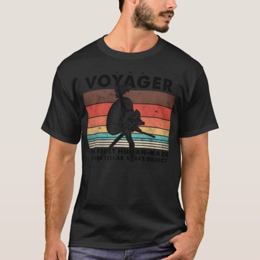 T-shirt Voyager 1977 Retro Space Probe Mission (Devant)