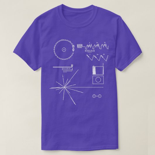 T-shirt Voyager 1 Golden Record Message Science s Cadeaux  (Design devant)