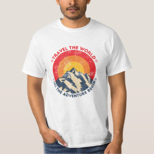 T-shirt voyager dans le monde laissez l'aventure commencer