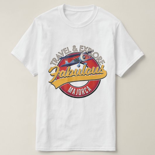 T-shirt voyager explorer fabuleux logo Majorque (Design devant)
