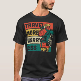 T-shirt Voyager Plus S'Inquiéter Moins Rétro Aventure