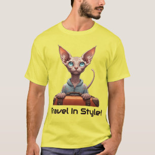 T-shirt Voyageur Chat Mignon – Cadeau pour les Amoureux de