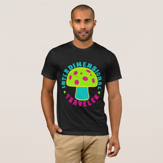 T-shirt Voyageur d'Interdimensional - champignons (Devant entier)