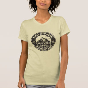 T-shirt voyageur drôle du monde Je ne suis pas allé partou