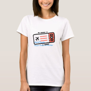 T-shirt Voyageur du monde entier : timbres de passeport et